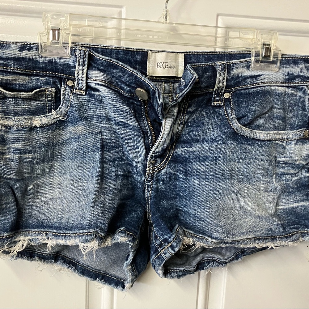 Stellah Women's Distressed Blue Jean Shorts